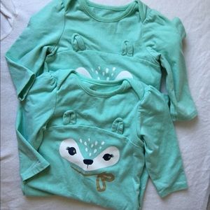 Car and Jack Twin Set One piece Deer/fawn 6-9 M